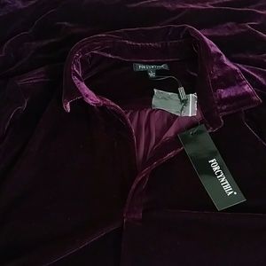 🆕 For Cynthia Velvet Tunic pockets hi-lo hem